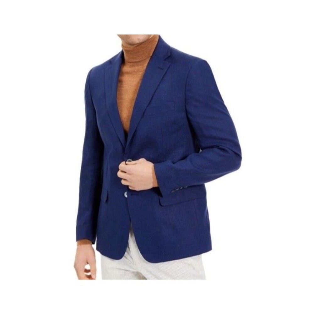 Lauren Ralph Lauren Classic-Fit Ultraflex Linen Sport Coat Blazer Blue 38S